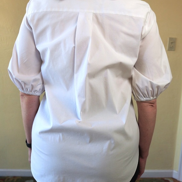 Everybody & Everyone white cotton button front blouse, US size 8 - Picture 4 of 9